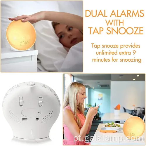 Luz vibrante do nascer do sol com luz noturna suave